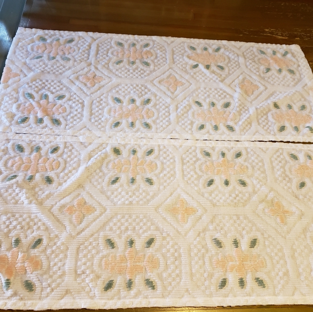 Vintage Shabby Chic Boho chenille Curtains